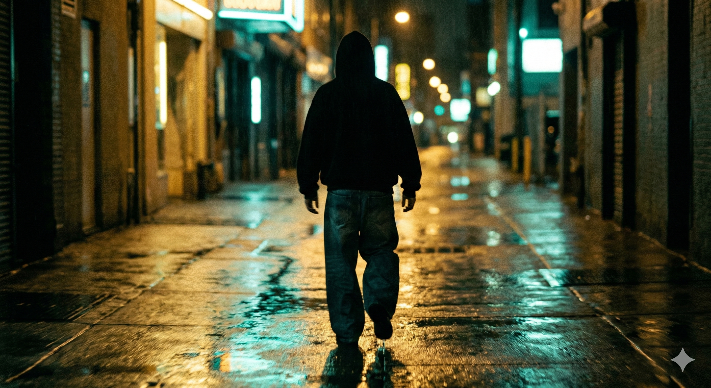 Urban night streetwear scene